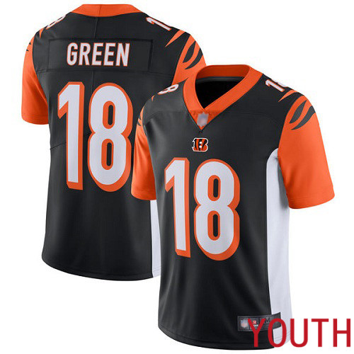 Cincinnati Bengals Limited Black Youth A J Green Home Jersey NFL Footballl 18 Vapor Untouchable